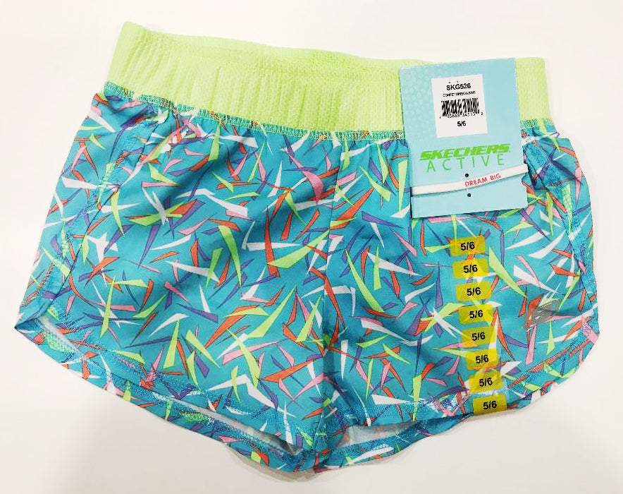 Skechers Active Short Confetti/Neon Kiwi (Size 5/6) - ADDROS.COM